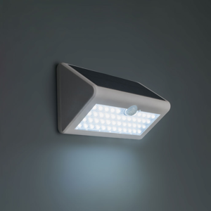 Applique nero solare sensore di movimento da esterno ip44 led 6000k 6w -  737E