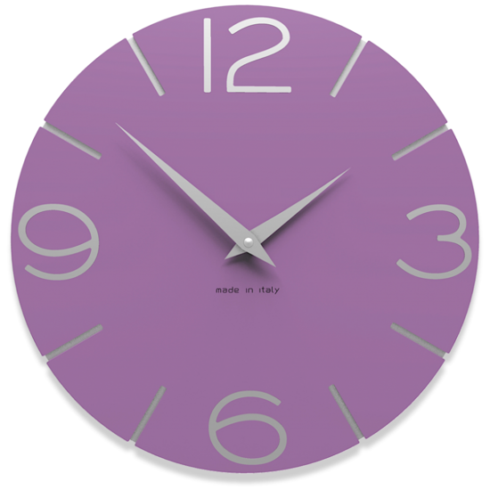 Moderno orologio da parete 30 viola design rotondo