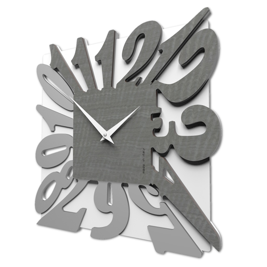 Orologio da parete quadrato moderno design grigio