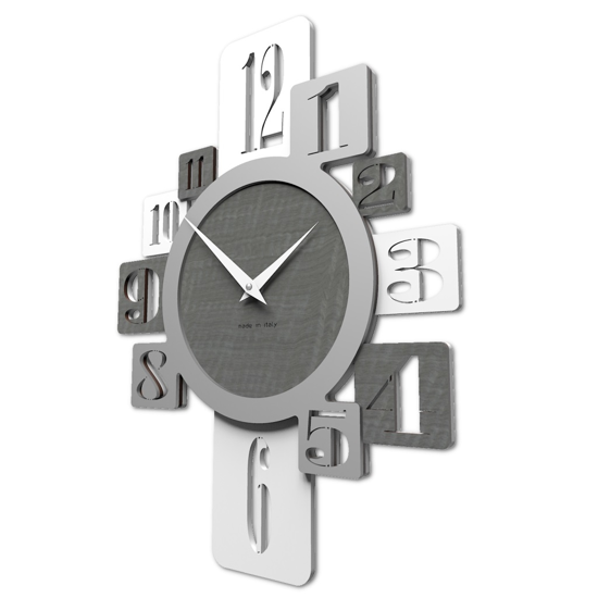 Orologio moderno da parete decorativo design grigio