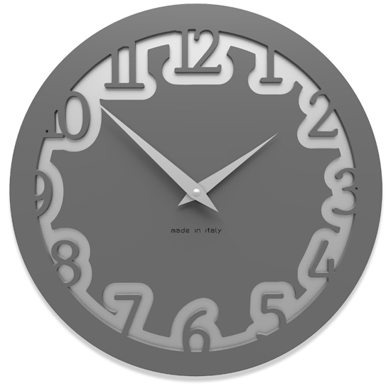 Orologio moderno da parete legno grigio quarzo