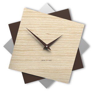 Orologio moderno a muro 35cm rovere decape&apos;