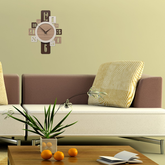 Orologio moderno da parete cucina avorio