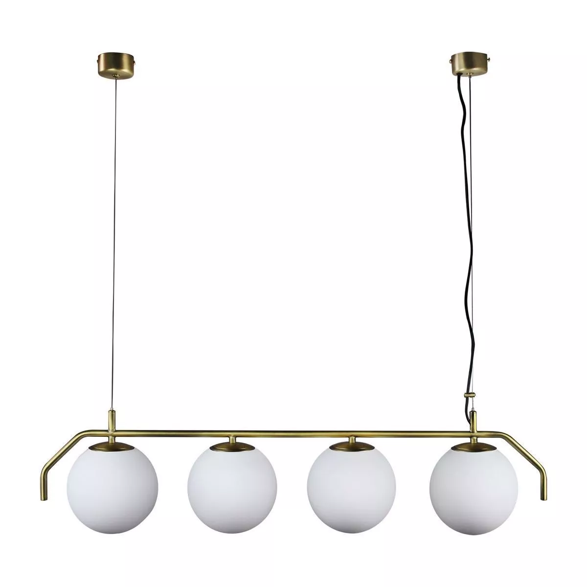 Lampadario per tavolo soggiorno moderno oro sfere bianche mazzola luce -  5F99