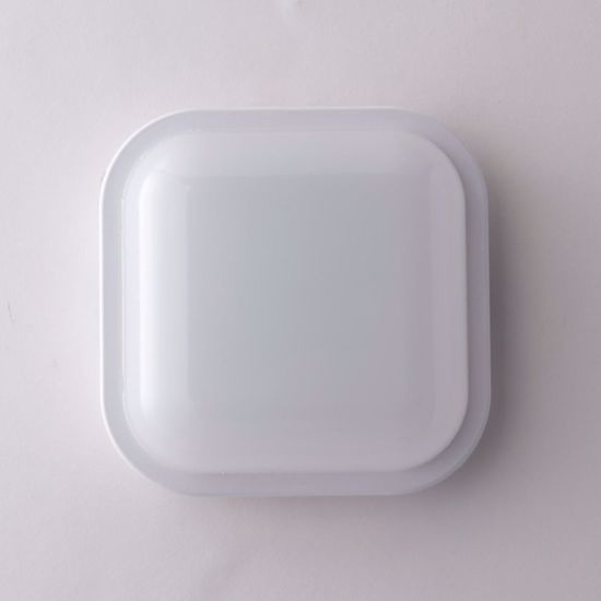 Piccola plafoniera bianca da bagno moderno quadrata led 15w 3000k ip65