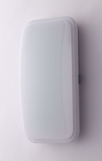 Plafoniera per bagno moderno bianca design rettangolare 15w 3000k ip65