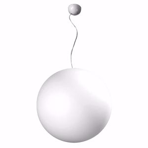 Grande sfera lampadario bianco per esterno 75cm ip65 plastica bianco 0h! linea light