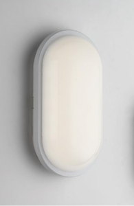 Plafoniera bagno design moderno bianca 15w 3000k ip65 mazzola luce