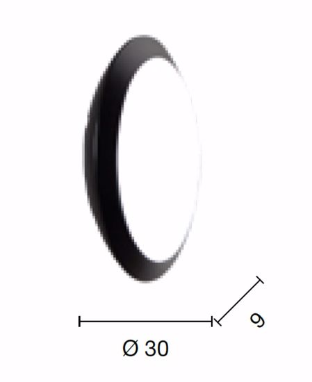 Plafoniere da esterno ip65 rotonda design moderno nera ondaluce