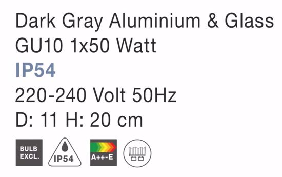 Faretto da giardino con picchetto ip54 orientabile metallo grigio gu10