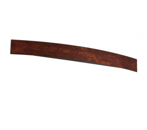 Applique led curve'' metallo corten moderna linea light