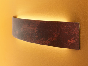 Applique led curve'' metallo corten moderna linea light