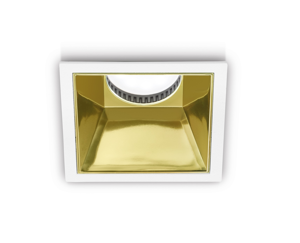 Faretto da incasso design moderno oro lucido quadrato gu10 promozione fine scorte