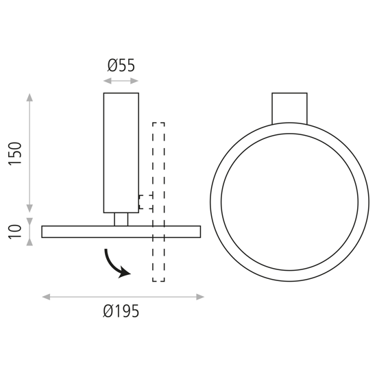 Faretto led da soffitto 18w 3000k orientabile design moderno bianco 220-240v