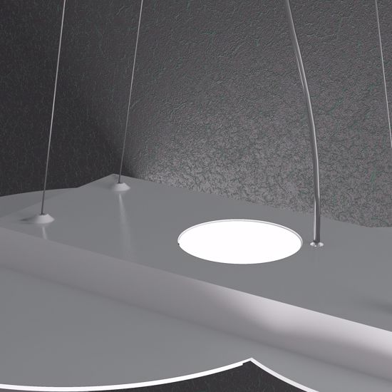 Lampadario moderno per tavolo soggiorno bianco luce sopra e sotto