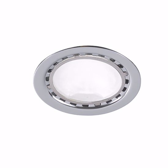 Faretto ip40 cromo led 3w 3000k rotondo da incasso controsoffitto 220-240v