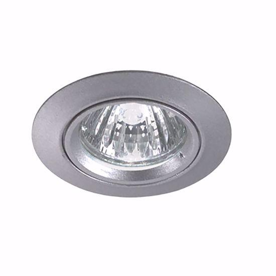 Faretto grigio da incasso controsoffitto gu10 metallo rotondo