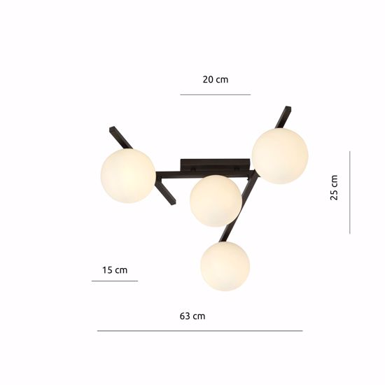 Plafoniera per cucina moderna design lampada da soffitto nera