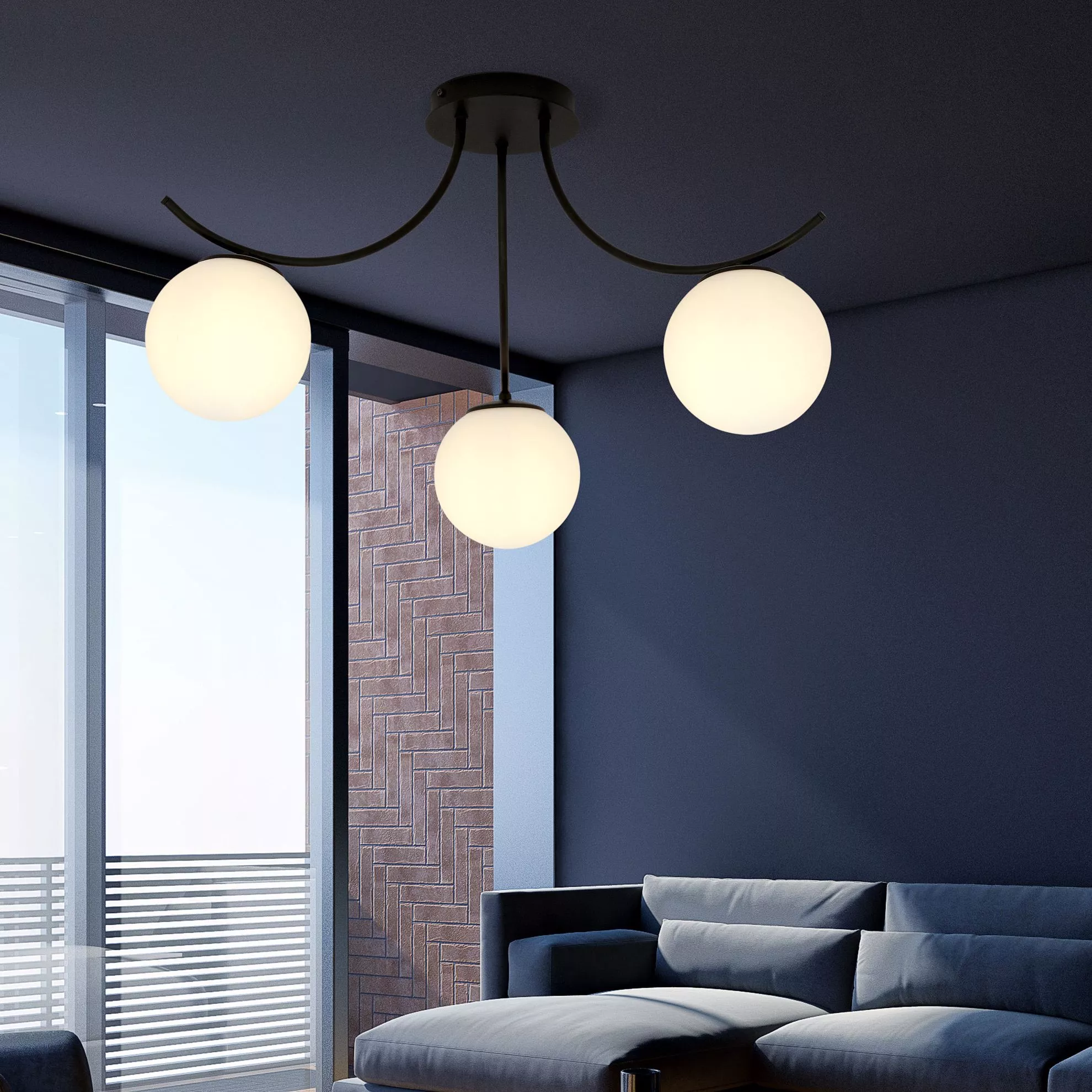 Mazzola luce plafoniera per camera da letto moderna design