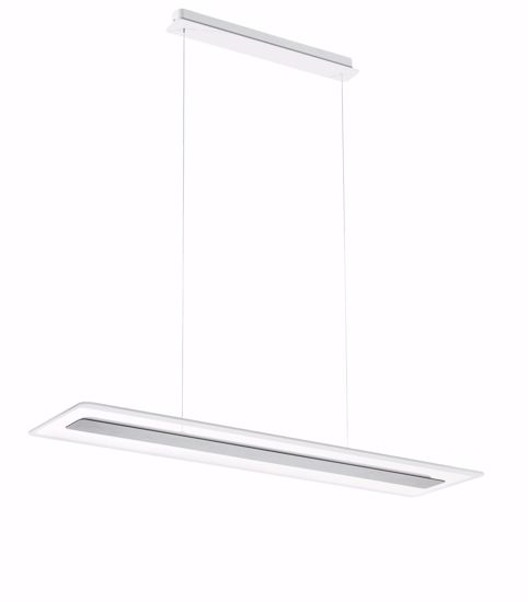 Linea light antille lampadario bianco moderno led 45w 3000k illuminazione tavolo