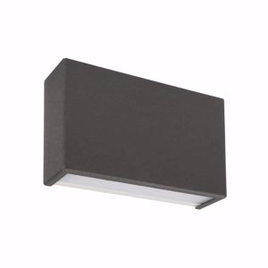 Appplique led linea light box biemissione rettangolare grigio cemento 6w 3000k