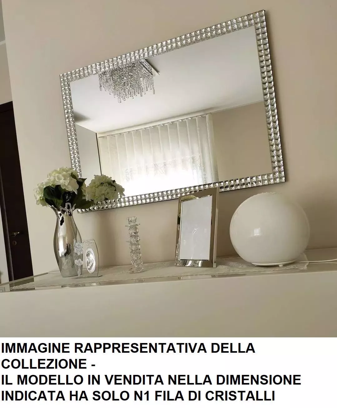 YXW Specchio da Parete Rettangolare, Specchio da Bagno con Cornice,  Specchio a Figura Intera per Soggiorno/Camera da Letto/Hotel, Bianco  Marrone Blu