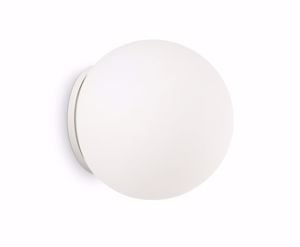 Mapa bianco ap1 d30 applique sfera da parete vetro ideal lux