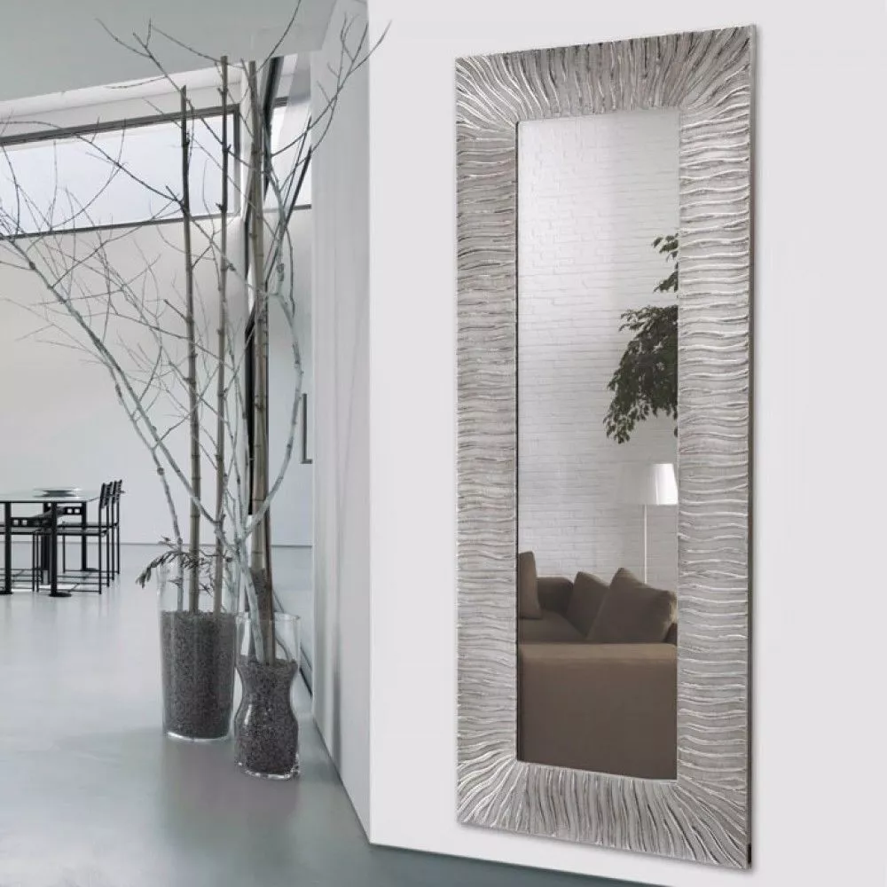 Specchio da parete rettangolare decorativo 72x180 cornice legno