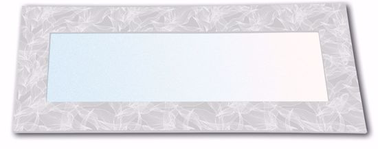 Specciera bianca rettangolare da parete moderna con cornice foglie 180x72
