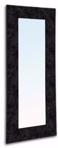 Grande specchio da parete 180x72 rettangolare cornice nera