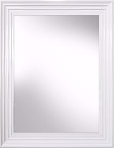 Specchio da parete 50x70 rettangolare stile contemporaneo cornice bianca
