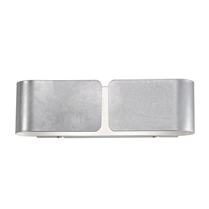 Ideal lux clip ap2 small applique da parete foglia argento