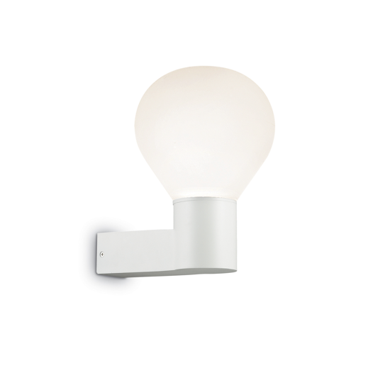 Ideal lux clio applique per esterno goccia bianca opale