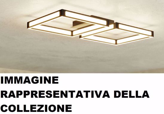 Plafoniera grigio nickel quadrata led 12w 3000k moderna