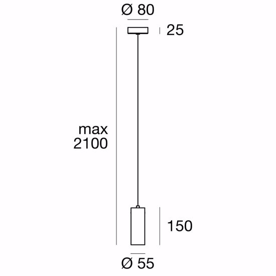 Birba linea light lampada a sospensione cilindro bianco gu10 moderna