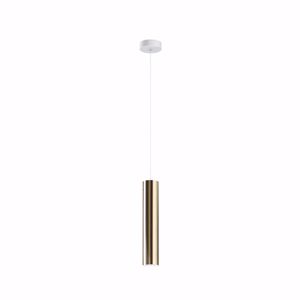 Linea light birba lampadario pendente luce singola cilincro metallo ottone gu10