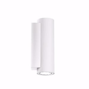 Birba linea light applique da parete doppia luce metallo bianco cilindrica