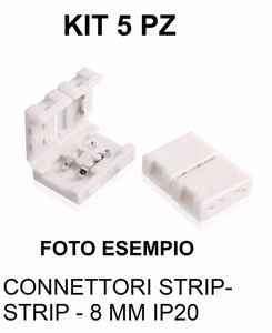 Dai303 confezione 5pz kit connettori strip-strip  8 mm