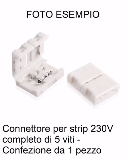 Dai226 connettore per strip 230v completo di 5 viti confezione da 1 pezzo