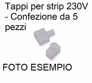 Tappi per strip 230v - confezione da 5 pezzi