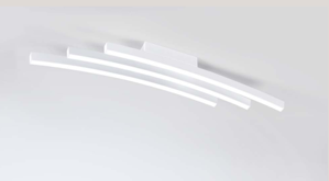 Plafoniera led moderna per salotto bianca vivida bow 80cm