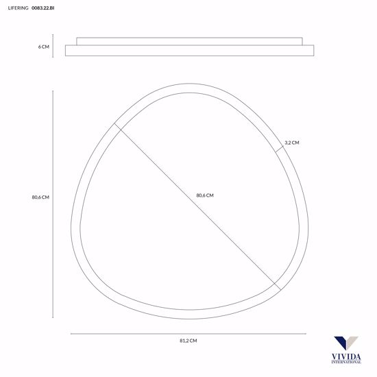 Plafoniera nera vivida lifering led 60w 3000k 4000k design moderna dimmerabile