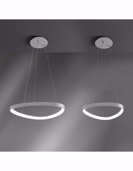 Lampadario bianco vivida lifering led 48w 3000k 4000k per soggiorno moderno dimmerabile