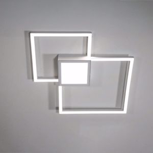 Plafoniera bianca vivida joint small quadrati led 18w 3000k design moderna
