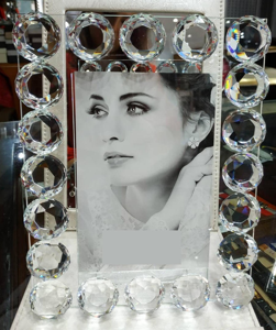 Cornice portafoto di vetro cristallo foto 10x15 da tavolo