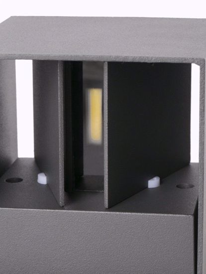 Applique led 3000k cubo da esterno antracite fascio di luce regolabile ip54