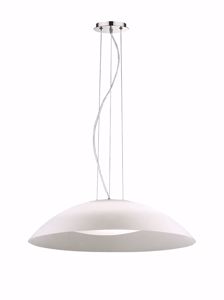 Lena sp3 d74 lampadario per cucina campana doppio vetro bianco ideal lux