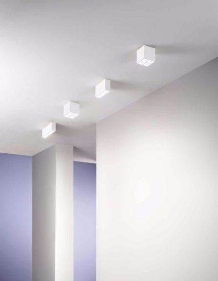 Spot gu10 led cubo di gesso bianco pitturabile da soffitto fp