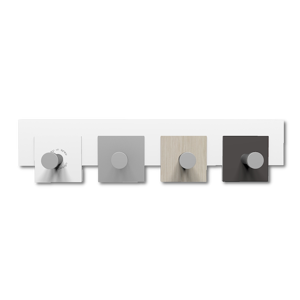 Appendiabiti moderno da muro rovere breeze bianco grigio design