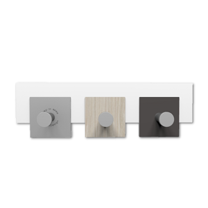 Appendiabiti moderno da parete 3 ganci rovere breeze grigio